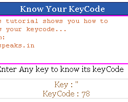 Identify KeyCodes with Jquery