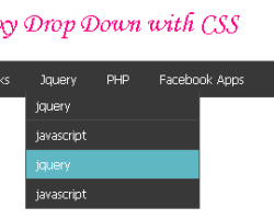 Sexy Drop-Down Menu with CSS