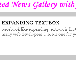 Animated News Gallery with jQuery & CSS