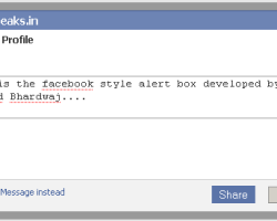 Facebook Like Alert/Popup Box with Jquery & CSS